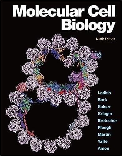 Testbank for Molecular Cell Biology, 9e Lodish, Berk, Kaiser, Krieger, Bretscher, Ploegh, Martin, Yaffe, Amon